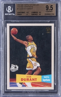 2007-08 Topps 1st Edition 1957-58 Variations #112 Kevin Durant (#13/119) - BGS Gem Mint 9.5